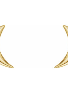 14K Rose Gold Crescent Moon Earrings