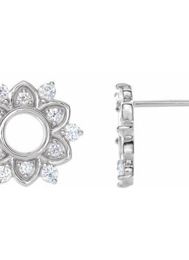 14K White Gold 1/3 CTW Natural Diamond Earrings