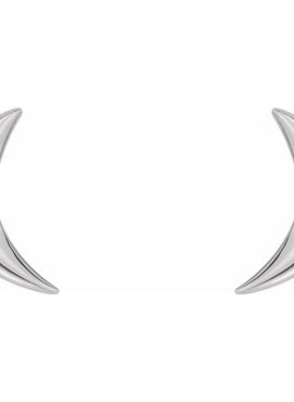 14K Rose Gold Crescent Moon Earrings