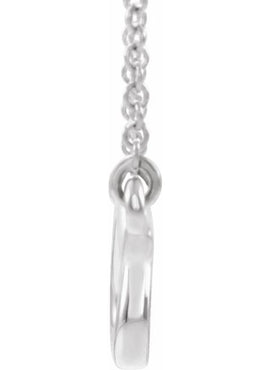14K White Gold 28.6x8 mm Freeform Bar 18