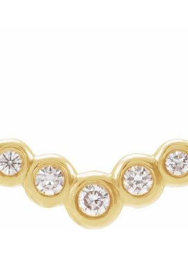 Platinum  1/8 CTW Natural Diamond 16
