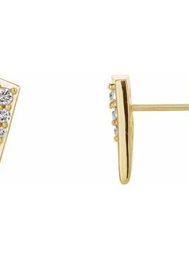 14K White Gold 1/6 CTW Natural Diamond Geometric Earrings
