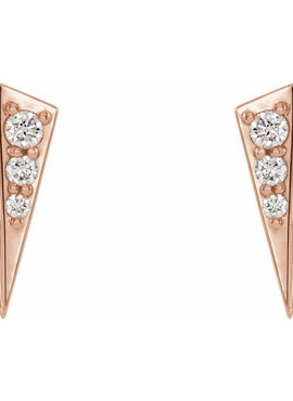 14K White Gold 1/6 CTW Natural Diamond Geometric Earrings