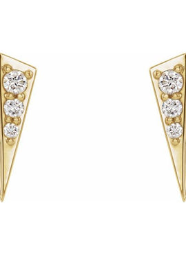 14K White Gold 1/6 CTW Natural Diamond Geometric Earrings