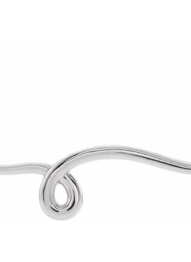 14K White Gold 28.6x8 mm Freeform Bar 18