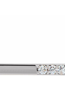14K White Gold 1/5 CTW Natural Diamond Bar 16-18