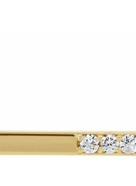 14K White Gold 1/5 CTW Natural Diamond Bar 16-18