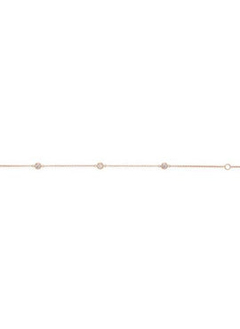 14K White Gold 1/6 CTW Natural Diamond Bezel-Set 3-Station 5 1/2-7