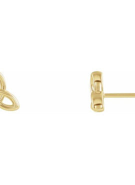 Platinum Celtic-Inspired Trinity Earrings