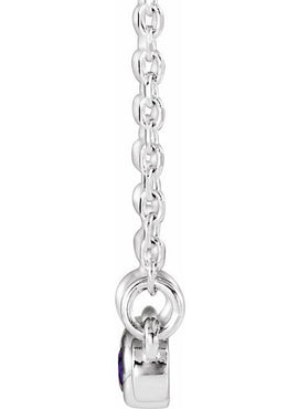 14K White Gold 1/5 CTW Natural Diamond Bezel-Set Bar 16-18