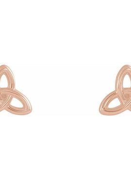 Platinum Celtic-Inspired Trinity Earrings