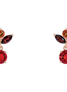 14K White Gold Multi-Gemstone Earrings