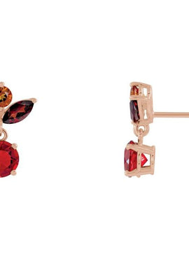 14K White Gold Multi-Gemstone Earrings