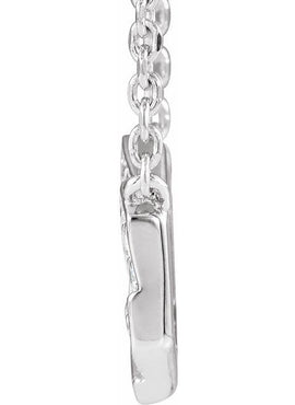 14K White Gold .06 CTW Natural Diamond Geometric 16-18