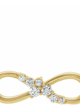 Platinum 1/8 CTW Natural Diamond Infinity-Inspired Bar 18