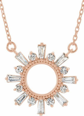 14K Yellow Gold 3/8 CTW Natural Diamond Circle 18