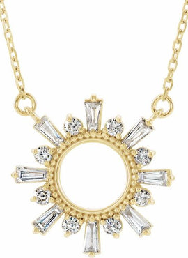 14K Yellow Gold 3/8 CTW Natural Diamond Circle 18