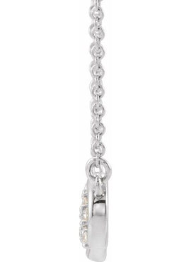 Platinum 1/8 CTW Natural Diamond Infinity-Inspired Bar 18