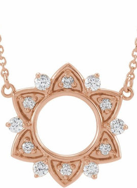 14K Rose Gold 1/4 CTW Natural Diamond 18