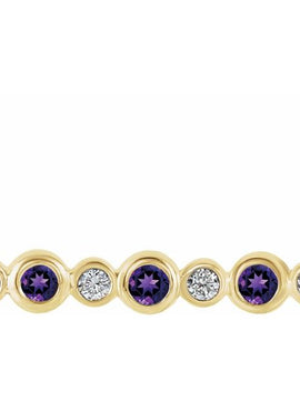 14K White Gold 1/5 CTW Natural Diamond Bezel-Set Bar 16-18