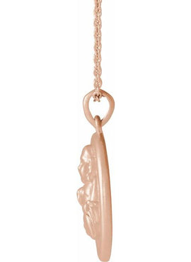 14K White Gold Buddha Pendant
