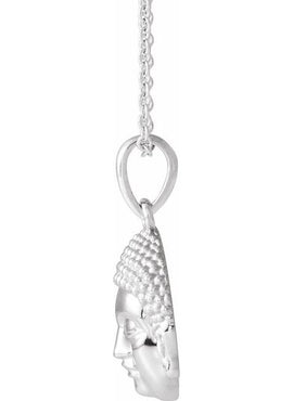 Sterling Silver Meditation Buddha 16-18
