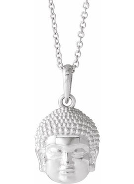 Sterling Silver Meditation Buddha 16-18