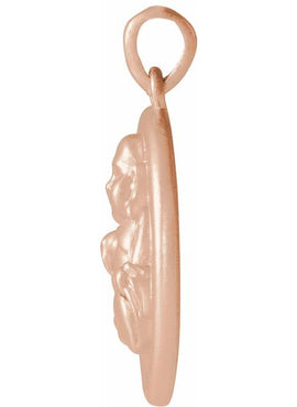14K White Gold Buddha Pendant