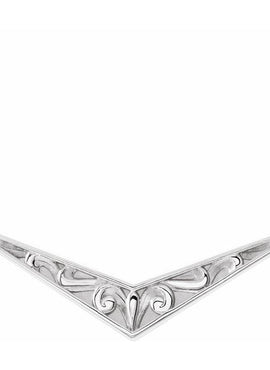 14K White Gold Sculptural 