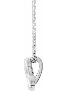 14K White Gold Celtic-Inspired Trinity Pendant