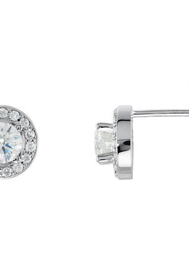 14K Rose Gold 3/8 CTW Natural Diamond Halo-Style Earrings
