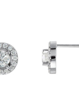 14K Rose Gold 3/8 CTW Natural Diamond Halo-Style Earrings