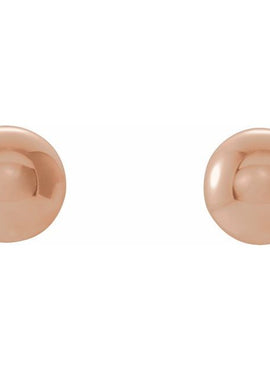 14K Rose Gold 4 mm Ball Earrings