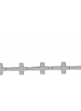 14K Yellow Gold Sideways Cross Bar 18