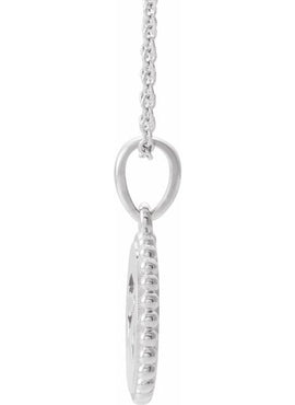 14K White Gold Eye of Horus Pendant