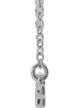 14K Yellow Gold Sideways Cross Bar 18