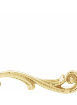 14K White Gold Freeform Bar 16