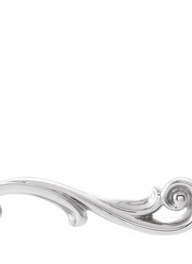 14K White Gold Freeform Bar 16