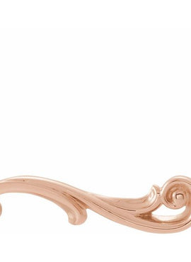 14K White Gold Freeform Bar 16
