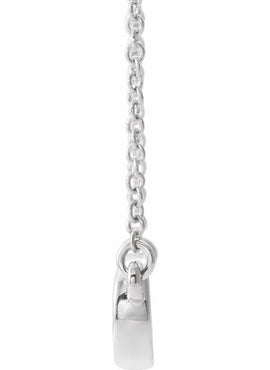 14K White Gold Freeform Bar 16