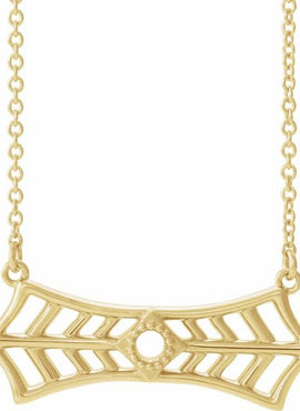 14K Rose Gold Vintage-Inspired Bar 18