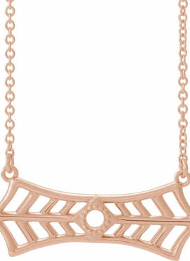 14K Rose Gold Vintage-Inspired Bar 18