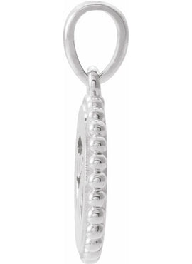 14K White Gold Eye of Horus Pendant