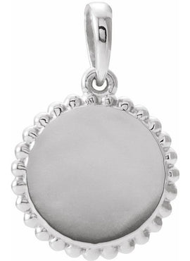 14K White Gold Eye of Horus Pendant