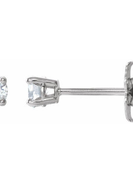 14K White Gold 1/5 CTW Natural White Diamond Earrings