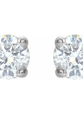 14K White Gold 1/5 CTW Natural White Diamond Earrings