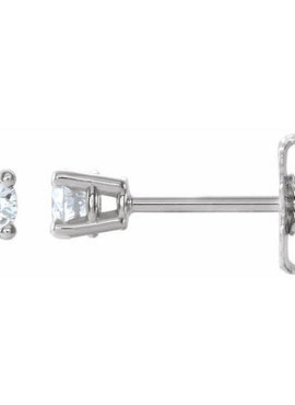 14K White Gold 1/5 CTW Natural White Diamond Earrings