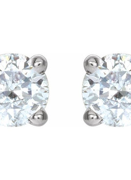 14K White Gold 1/5 CTW Natural White Diamond Earrings