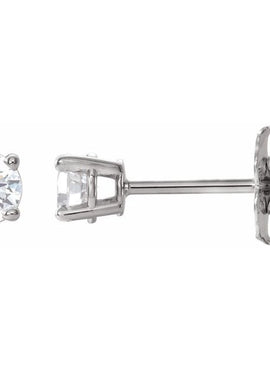 14K White Gold 1/5 CTW Natural White Diamond Earrings