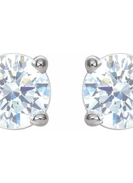 14K White Gold 1/5 CTW Natural White Diamond Earrings